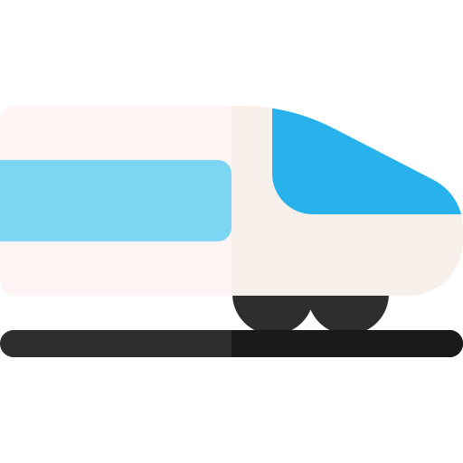 pociąg ekspresowy Basic Rounded Flat ikona