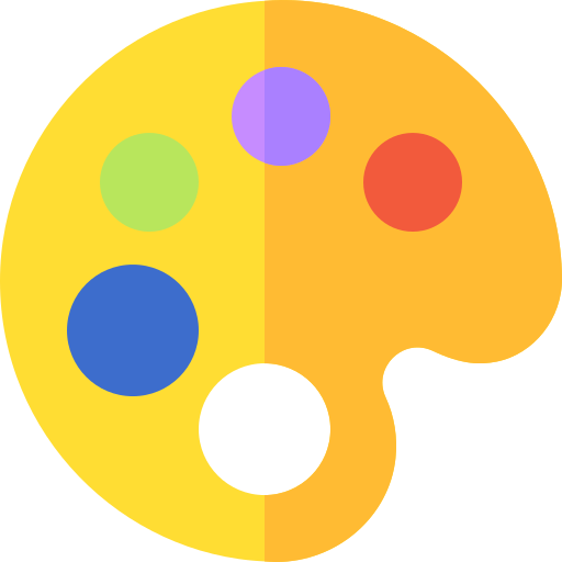 색상 팔레트 Basic Rounded Flat icon