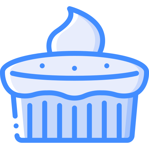 cupcake Basic Miscellany Blue Icône