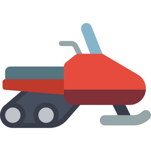 Śnieżny pojazd Basic Miscellany Flat ikona