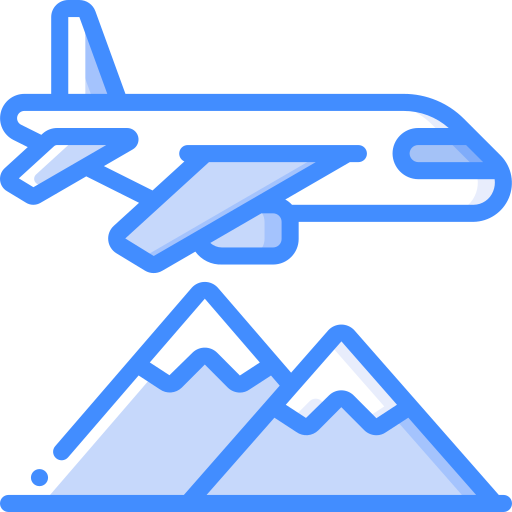 Plane Basic Miscellany Blue icon