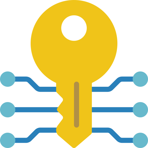 Electronic key Basic Miscellany Flat icon