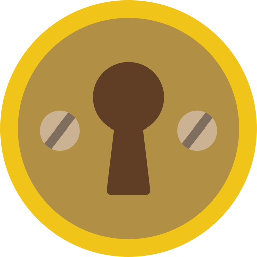 Keyhole Basic Miscellany Flat icon