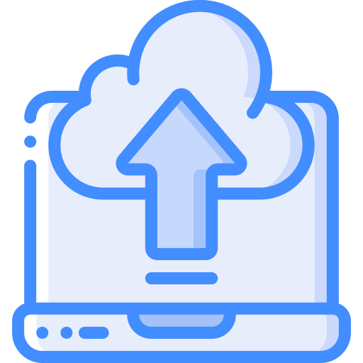cloud-upload Basic Miscellany Blue icon