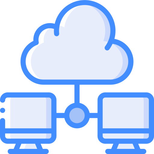 Cloud network Basic Miscellany Blue icon