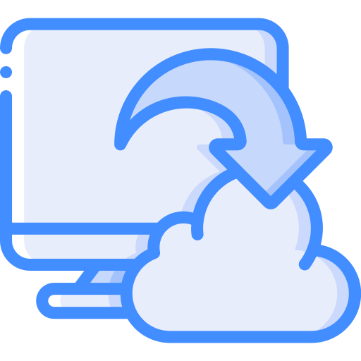 Cloud storage Basic Miscellany Blue icon