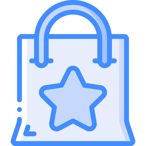 plastic tas Basic Miscellany Blue icoon