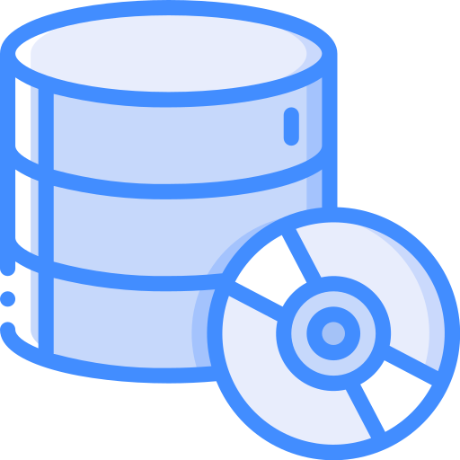 almacenamiento de base de datos Basic Miscellany Blue icono