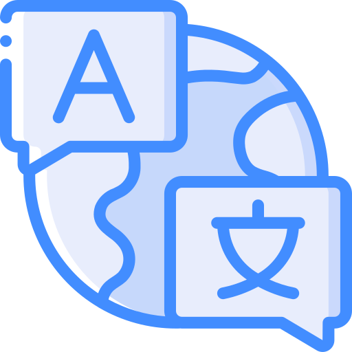 Translator Basic Miscellany Blue icon