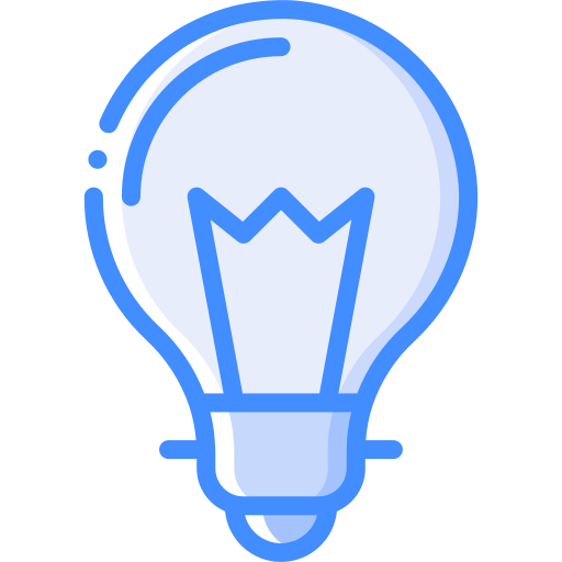 Light bulb Basic Miscellany Blue icon