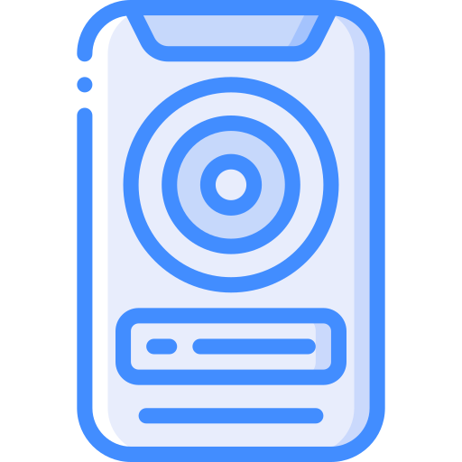 smartphone Basic Miscellany Blue Ícone