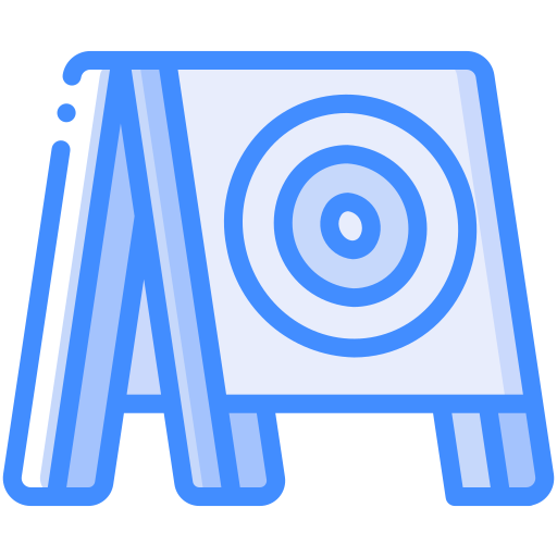 Archery board Basic Miscellany Blue icon