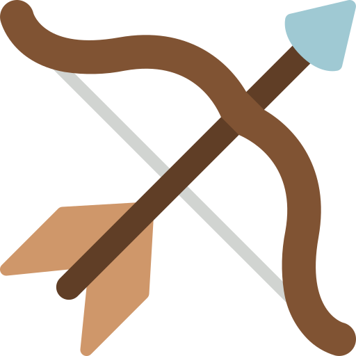 Bow and arrow Basic Miscellany Flat icon