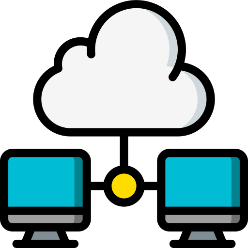 Cloud network Basic Miscellany Lineal Color icon