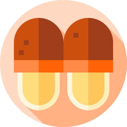 Slippers Flat Circular Flat icon