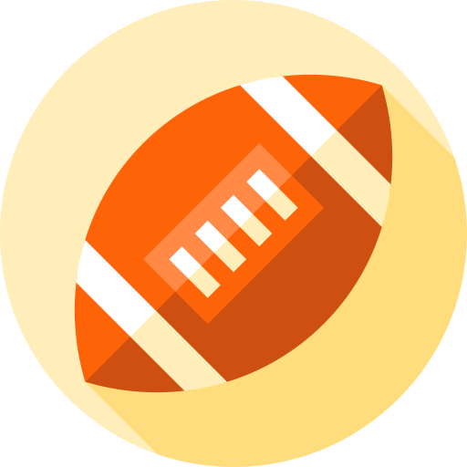 american football Flat Circular Flat icon