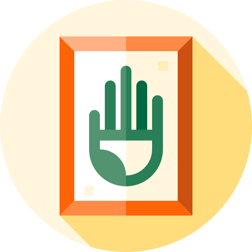 Hand Flat Circular Flat icon