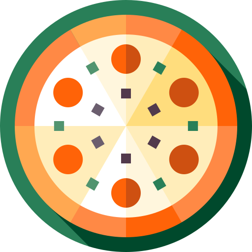 피자 Flat Circular Flat icon