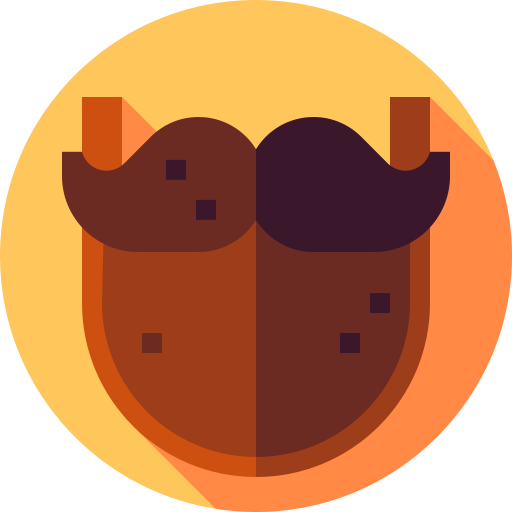 Beard Flat Circular Flat icon