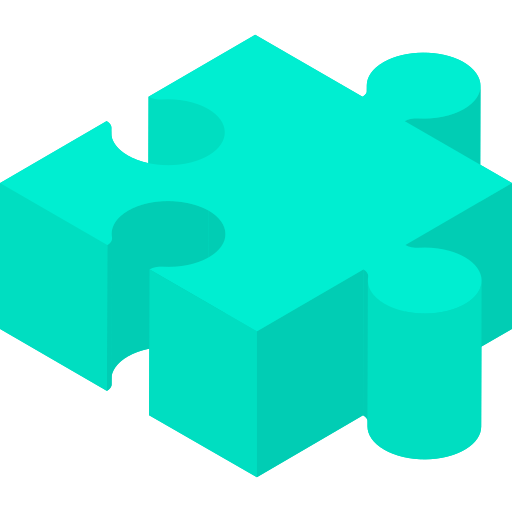 puzzle Isometric Flat ikona