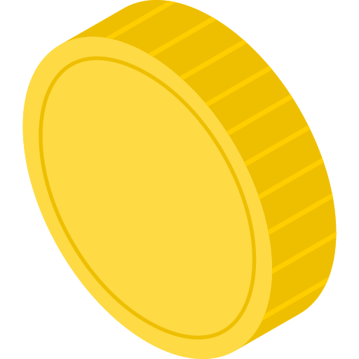 moneta Isometric Flat ikona