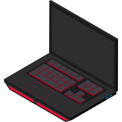 ordenador portátil Isometric Flat icono