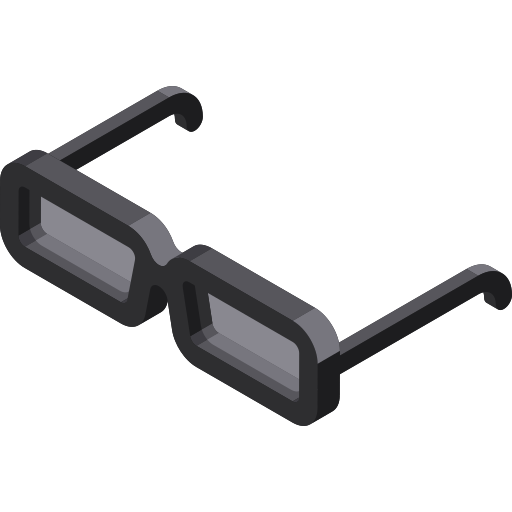 lunettes 3d Isometric Flat Icône