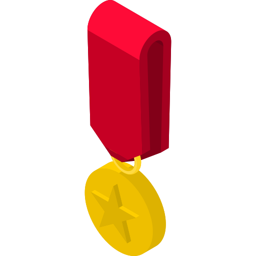 médaille Isometric Flat Icône