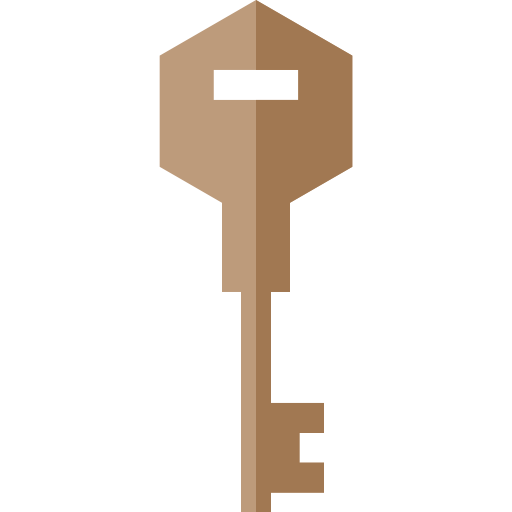 Key Basic Straight Flat icon