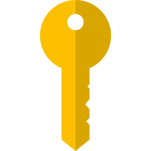 Key Basic Straight Flat icon