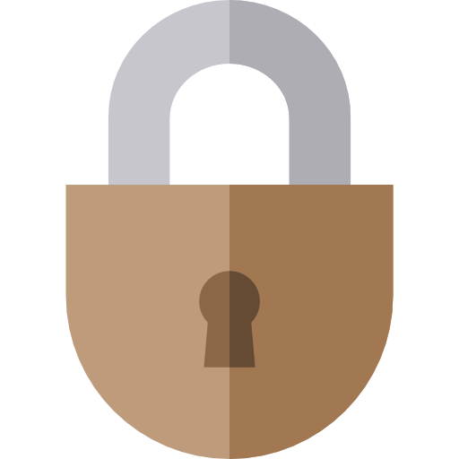 Padlock Basic Straight Flat icon