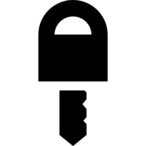 sleutel Basic Straight Filled icoon