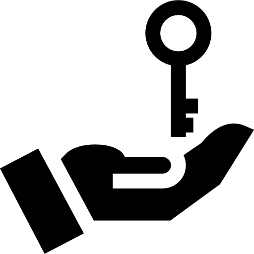 Key Basic Straight Filled icon