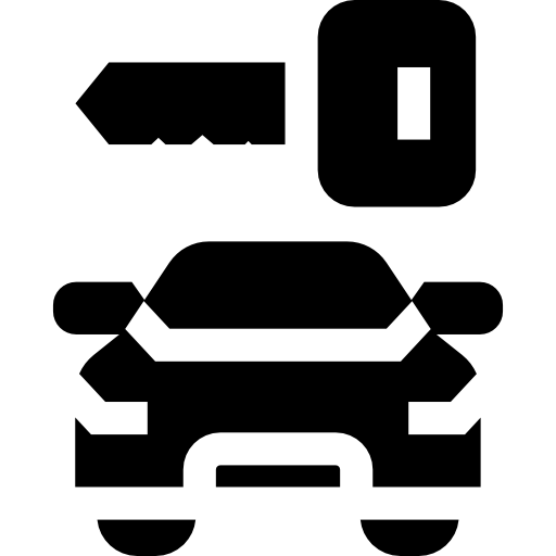 llave del coche Basic Straight Filled icono
