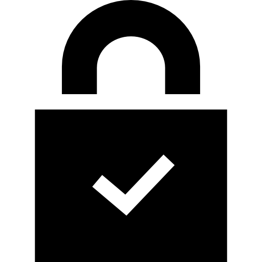 Padlock Basic Straight Filled icon