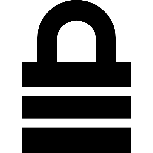 Padlock Basic Straight Filled icon
