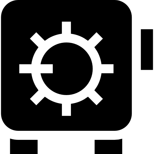 caja fuerte Basic Straight Filled icono