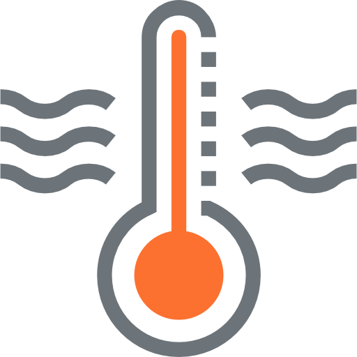 thermometer Maxim Flat Two Tone Linear colors icon