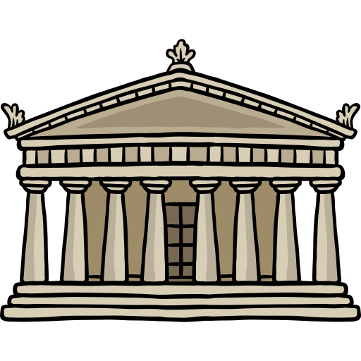 Parthenon Hand Drawn Color icon