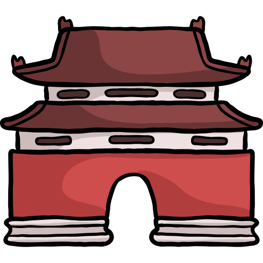 tumbas de la dinastía ming Hand Drawn Color icono