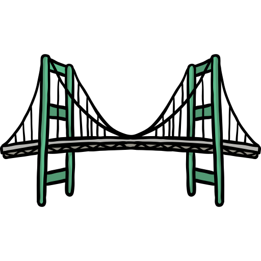 puente de vincent thomas Hand Drawn Color icono