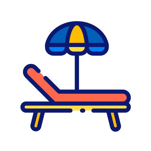 Sunbed Good Ware Lineal Color icon