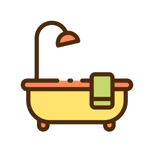 Bathtub Good Ware Lineal Color icon