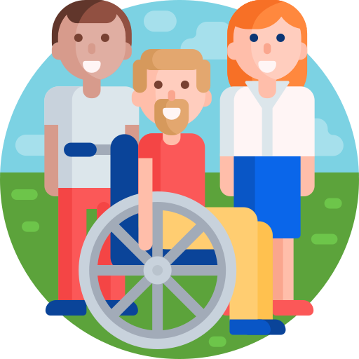 gehandicapt Detailed Flat Circular Flat icoon