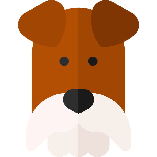 fox terrier Basic Rounded Flat icona