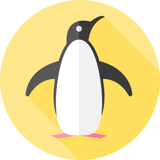 pinguïn Flat Circular Flat icoon