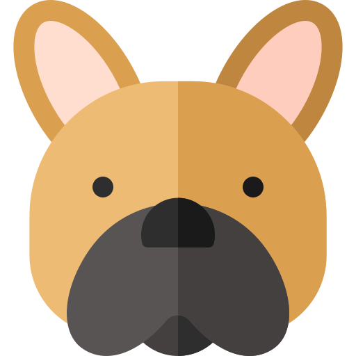 bulldog francese Basic Rounded Flat icona