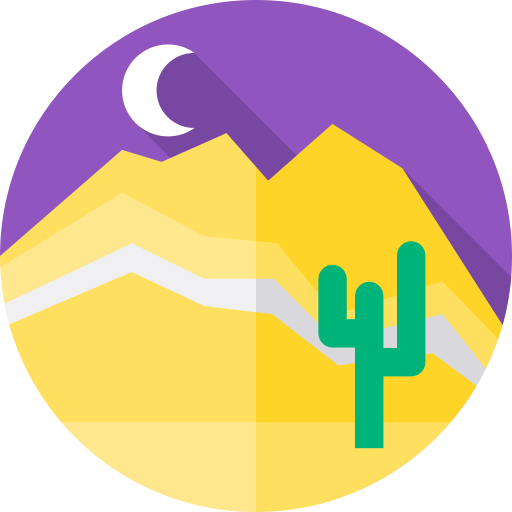 Seven colors mountain Flat Circular Flat icon