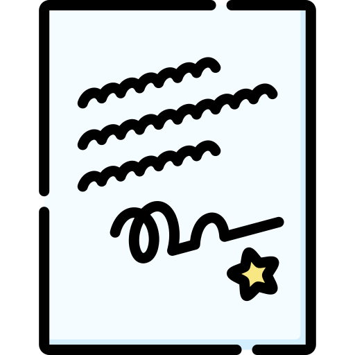 handtekening Special Lineal color icoon