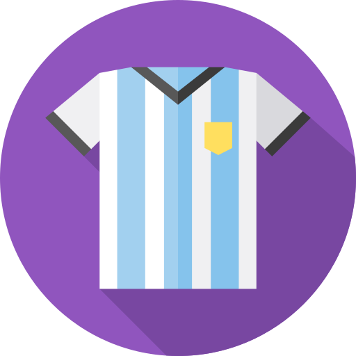 camiseta de fútbol Flat Circular Flat icono